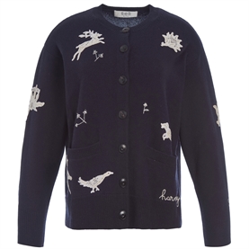 Sea New York MIKA Applique Cardigan, Navy